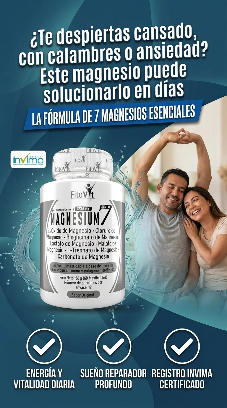 Magnesium7 Premium: La fórmula completa de 7 magnesios para tu bienestar total