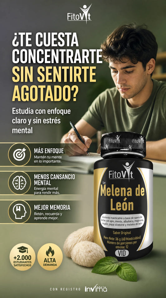 Pack Mente Brillante | Melena de León + Extractos Naturales | 60 Tabletas Masticables